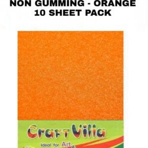 Craft Villa A/4 Glitter Foam Sheet Non-Gumming - Orange