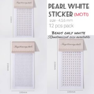 Pearl White Sticker Card 4;5;6mm