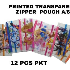 Printed Transparent Zipper Pouch A/6