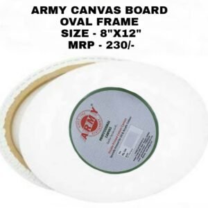 Army Canvas Board - 8''X12'' Inch Oval Frame