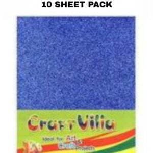 Craft Villa A/4 Glitter Foam Sheet Gumming - Blue