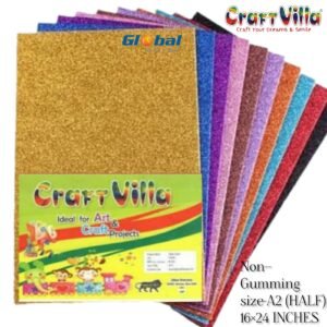 Craft Villa A/2 Glitter Foam Sheet Non Gumming - Multi Colour