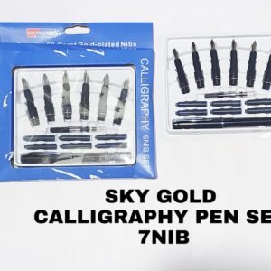 SKY Gold Calligraphy Pen Set 7 Nib