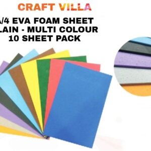 Craft Villa A/4 Eva Foam Sheet Plain - Multi Colour