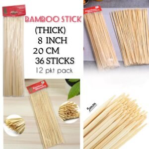 Bamboo Stick 4mm (Thick) – 20cm (8 Inch)