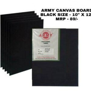 Army Canvas Board - 10''X12'' Inch Black