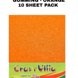 Craft Villa A/4 Glitter Foam Sheet Gumming - Orange