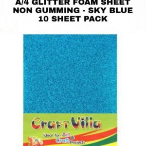 Craft Villa A/4 Glitter Foam Sheet Non-Gumming - Sky Blue