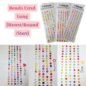 Beads Card Long Sticker(Heart / Round / Star)