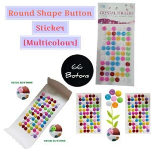 Round Shape Button Sticker (Multicolour)