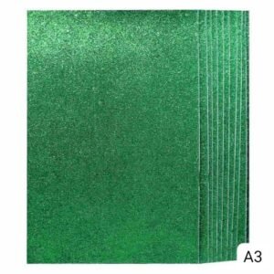 Craft Villa A/3 Glitter Foam Sheet Non Gumming – Dark Green