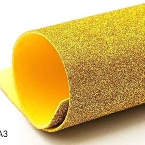 Craft Villa A/3 Glitter Foam Sheet Non Gumming - Golden