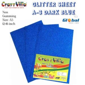 Craft Villa A/3 Glitter Foam Sheet Non Gumming – Dark Blue