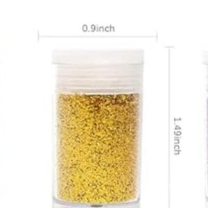 Glitter Powder Jar Golden / Silver (12 Pcs)