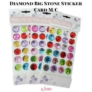 Diamond Big Stone Sticker Card (24 Stones)