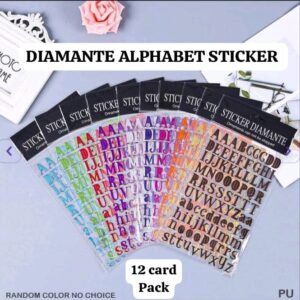 Diamante Alphabet Sticker Card