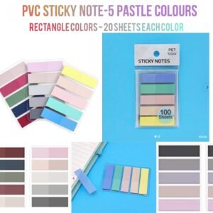 PVC Sticky Note -5 Pastle Colours