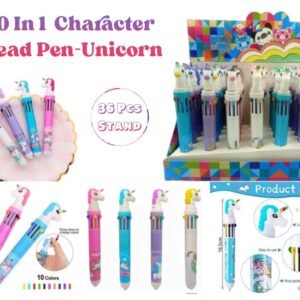 10 In 1 Character Head Ball Pen-Unicorn